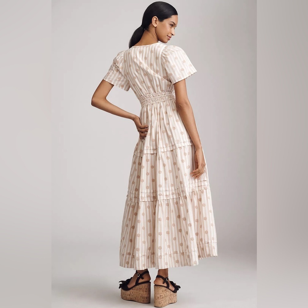 NWT! Anthropologie The Somerset Embroidered Floral Maxi Dress - Size XL ⏰ - Picture 2 of 5
